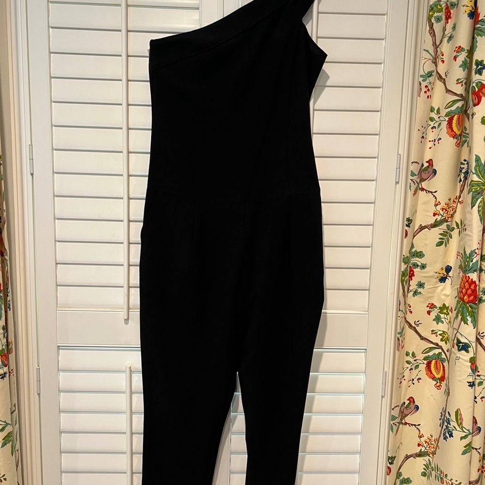 BCBGeneration Black One-Shoulder Jumpsuit